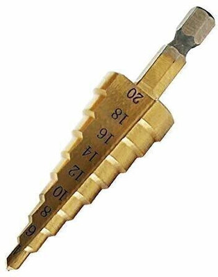 SHB 4-20mm Large HSS Steel Step Cone Drill Countersink Titanium Bit Set Hole 4-20mm Large HSS Steel Step Cone Drill Countersink Titanium Bit Set Hole