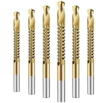 AS TOOL CENTER 6Pcs Drill Bit Set Grooving Set Woodworking Drill Slotted 3mm,4mm,5mm,6mm,6.5mm,8mm