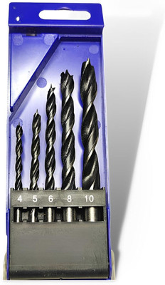 ZIODIC 5pc Wood Drill Bits I Brad Point I 4mm, 5mm, 6mm, 8mm, 10mm I Universal Bits fits all Drills for rotary/drill driversIBest for Woodwork Compatible with Bosch Masonry Bits Set(Pack of 5)