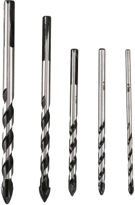 AS TOOL CENTER 5 Pieces Multi-material Tungsten Carbide Drill Bit Set for Glass Wood Tungsten, Multipurpose Drill Bits(5-12mm)