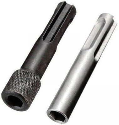 PKT Screwdriver Drill Bit Adaptor 1/4 Inches Hex Shank Converter Socket Nut Impact Driver Set for SDS Hammer Drilling (Grey) - 2 Pieces