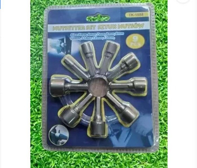KMECOMM 9pcs Hexagon Nut Driver Drill Bit Socket Wrench Set for Electric Handle Tools 1/4 Hexagonal Shank, CRV Screwdrivers, Nut Driver Socket Bits, Power Tools