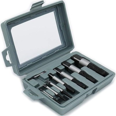 NE CENTER 8Pcs Screw Extractor Set, Easy Out Damaged Screw Extractor Kit, for Broken Screw Damaged Nut