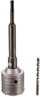 Inditrust 50mm 1PC Plus Shank Concrete Cement Stone Wall Hole Saw Drill Bit Wrench Rounds Alloy Blade Combinations Tool with 1pc 300mm rod set