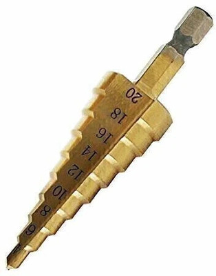SHB 4-20mm Large HSS Steel Step Cone Drill Countersink Titanium Bit Set Hole 4-20mm Large HSS Steel Step Cone Drill Countersink Titanium Bit Set Hole