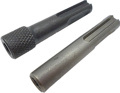 AS TOOL CENTER Carbon Steel 2Pc Hex Conn Set Chrome Venadium Steel Screwdriver Drill Bit Adaptor 1/4 Inch Hex Shank Converter Socket (Grey, Set Of 2)