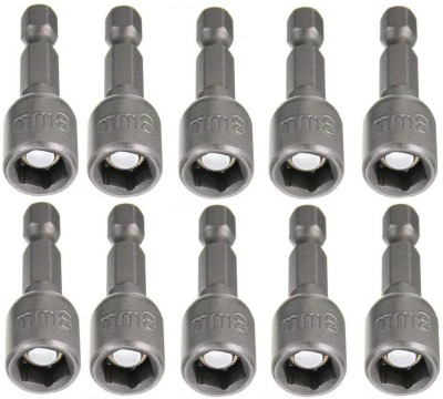 SHUANG YOU Hex Magnetic Power 8mm 5/16 Socket Adapter Drill Bit Nut Driver Set Socket Set(Pack of 10)