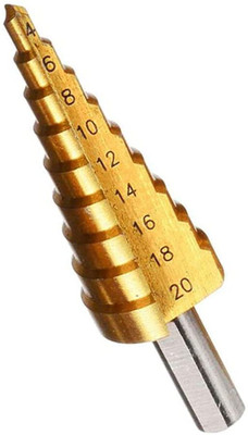 AS TOOL CENTER 4-20mm HSS Steel Titanium Step Drill Bits Step Cone Cutting Tool Core Drill Bit Steel Woodworking