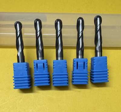 UNICUT CNC TOOLS DOUBLE FLUTE BALL NOSE 5MM 5x20x5x50-2f CARBIDE Specialty Woodworking Bits Set(Pack of 5)