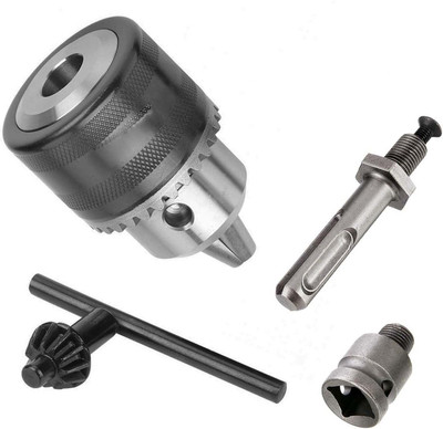 uptodatetools 13mm Drill Chuck with SDS-plus Shank, Socket Square Converter and 1/4 Inch Hex Shank, Fit Impact Driver Hammer, Electric Wrench and Air Screwdriver