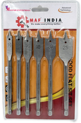 MALFAH ENTERPRISES MAF WOOD FLAT BIT SET 10/12/16/18/20/25MM 6PCS