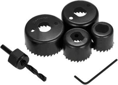 GLAMAXY 6pcs Holesaw Set Drill Bit Rotary Bit Set For Wood Working (6 Bits) Drill Bit Cutting Cutter Round Circular Hole Saw Set, (32/38/44/54 mm)