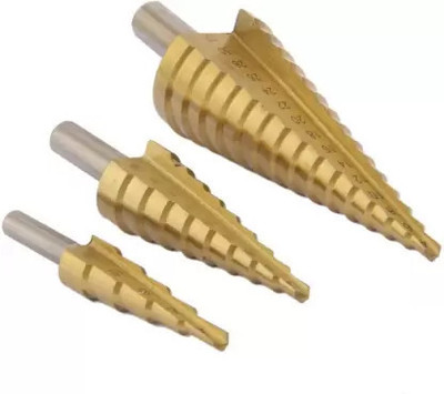 SHB 3X Large HSS Steel Step Cone Drill Titanium Bit Set Hole Cutter 4-12/20/32 mm Masonry Bits(Pack of 1)