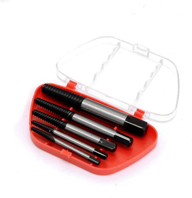 Kshivi 5 Pcs Set Damaged Broken Screws Extractor Removal Tool Damaged Bolts Drill Bits Power & Hand Tool Kit(5 Tools)