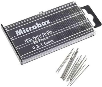 ATOZTOOLS 20Pcs 0.3-1.6mm Shank Mini Micro Drill Bit Set Twist Drill DIY Kit Rotary Hand Tools