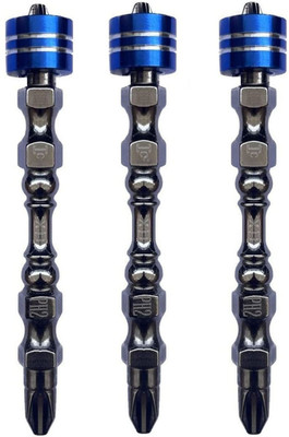 Kiesh 3 Pcs PH2 65 MM (++) Screwdriver Bits With Magnetic Ring Head Standard Screwdriver Set(Pack of 3)