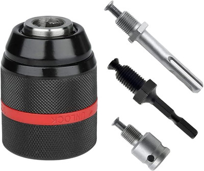 uptodateprouducts 13mm Keyless Chuck 1/2-20UNF Chuck Adapter for Impact Driver with SDS-Plus Shank 1/4 Inch Hex Shank 1/2 Inch Socket Square Female Adapter
