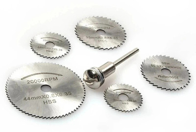 SHREENATHJI 6pcs HSS Circular Saw Blade/Cutting Discs Set as Rotary Tools Accessories/Attachments of Die Grinders Dremel, UniQual, MiniCarft, etc