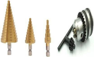 KARTCITY 3Pcs HSS Step Cone Drill Titanium Coated Hole Cutter Bit Set 4-12 20 32mm 3Pcs HSS Step Cone Drill Titanium Coated Hole Cutter Bit Set 4-12 20 32mm Specialty Woodworking Bits(Pack of 1)