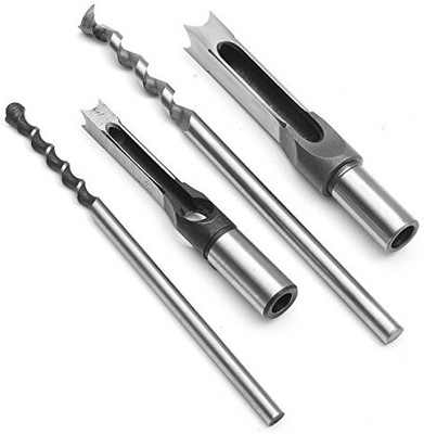 PKT SUPER 2Pcs 10/16mm Square Hole Drill Bit Woodworking Hole Saw Mortising Chisel Drill Bit Tool Counter Sink
