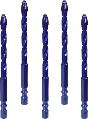 Digital Craft 5Pcs 6mm Ceramic Drill Bit Set – Tungsten Carbide Tipped Multi-Surface Bits for Tile, Brick, Metal, Porcelain, Concrete, Glass & Plastic