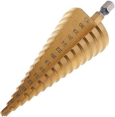 AS TOOL CENTER 4-32mm Large HSS Steel Step Cone Drill Countersink Titanium Bit Set Hole