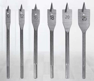 DYTOOLS 6Pcs 10/12/16/18/20/25mm Flat Drill Bit High carbon Steel Wood Hole Saw Flat Drill Bits Set DIY Woodworking Tools Spade Drill Bit