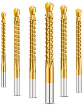 AS TOOL CENTER 6pcs wist Drill Bit Set Power Tool Accessories, 6 Piece In 1 Set 3-8mm Twist Drill Bit Round handle HSS