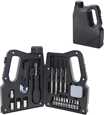 Calldrishe 22-Piece Tool Kit Electric Socket Screwdriver (Oil Can Shape, Medium) Household Hardware Toolbox Combination Tool Set