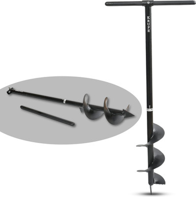 krufe Post Hole Adjustable Auger 6 inch Dia Heavy Duty Single Blade Auger