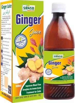 Sansu Ginger Juice Fresh Adrak Ras 500ml(Pack of 3)