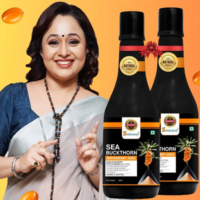 Srishma Sea Buckthorn Juice, Himalayan Berry, Enrich With Omega 3,6,9 & 7 (Pack of 2)(2 x 500 ml)