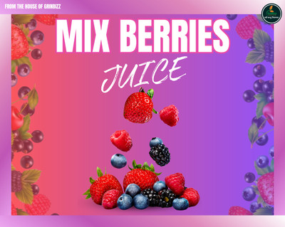 grinbizz Mix Berries Juice Enhance Skin Health/Build Immunity/Boosts Metabolism(1000 ml)