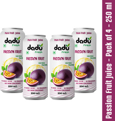 Dadu Fresh Passion Fruit Juice - 250 ML (Pack of 4)(4 x 250 ml)