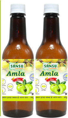 SANSU HEALTH CARE Amla Juice Help For liver Health Immune Function And Hair Growth(2 x 500 ml)