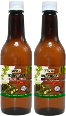 Sansu Karela Juice | Ayurvedic Juice to Help Effective in Blood Sugar Issues(2 x 500 ml)