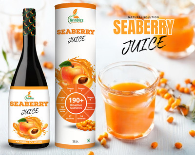 grinbizz Seaberry Juice Supports Heart Health/Digestion/Skin Health/Immunity Booster(1 L)