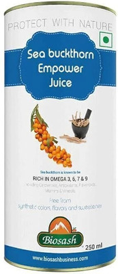 BIOSASH Sea Buckthorn Empower Juice – Boost Energy & Vitality, Packed with Antioxidants(250 ml)
