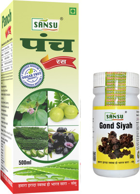 SANSU HEALTH CARE Panch Juice 500ml for Helpful in Heart Health with Gond Siyah 50g(500 ml)