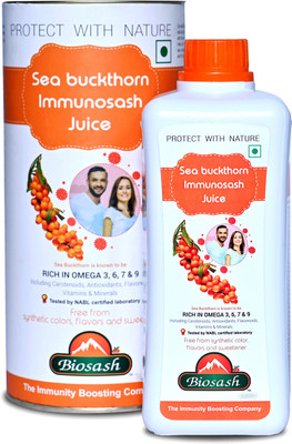 BIOSASH Sea Buckthorn ImmunoSash Juice–Immune Boost & Wellness Support with Antioxidants(750 ml)