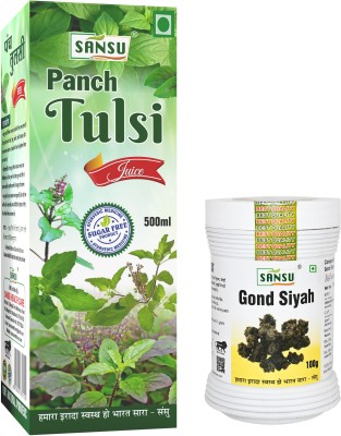 SANSU HEALTH CARE Gond Siyah 100g with Panch tulsi Ras 500ml(500 ml)