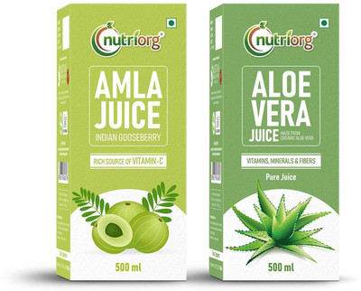 Nutriorg Amla Juice & Aloe Vera Juice Detox Pack(2 x 500 ml)