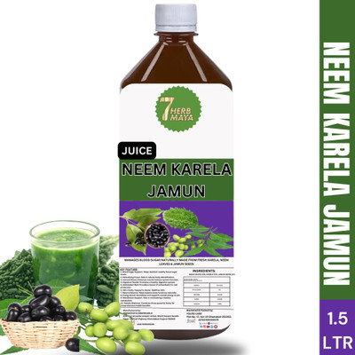 7Herbmaya AYURVEDA KARELA JAMUN JUICE I Effective in Blood Sugar Issues(3 x 500 ml)