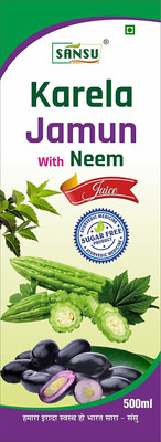 Sansu Karela Jamun With Neem Liver and Digestive, Glucose Metabolism 500ml(500 ml)