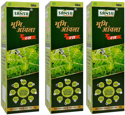 Sansu Bhumi Amla Juice For Digestive System & Boost Immunity(3 x 500 ml)