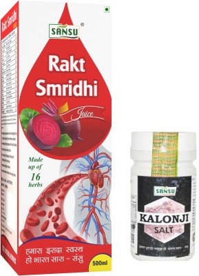 SANSU HEALTH CARE Kalonji Salt 100g with Rakt Smridhi Juice 500ml(500 ml)