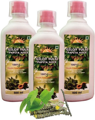 Sunchan Group Giloy Tulsi Papita Juice Pure Oraganic Herbal 500 X 3 ML(3 x 500 ml)