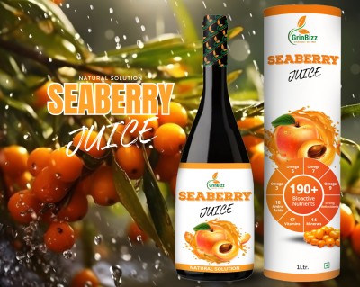 grinbizz Seaberry Juice Support Healthy Digestion/Heart Care Juice/Immunity Strength Gain(1 L)