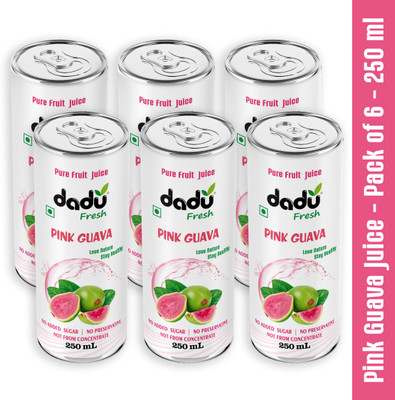 Dadu Fresh Pink Guava Juice - 250 ML (Pack of 6)(6 x 250 ml)