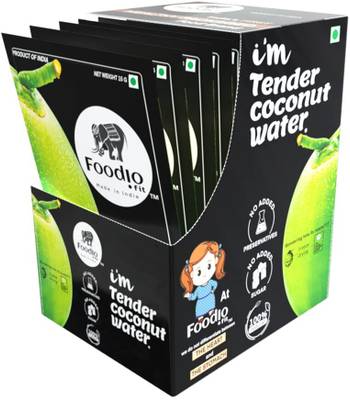 Foodio.fit Tender Coconut Water - 10 Packs | 15G Each | Coconut Water Powder